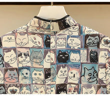 Load image into Gallery viewer, Playful Meow - Cat Print Bodycon Cheongsam (Plus Size Available)- Review
