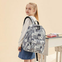 Load image into Gallery viewer, Playful Meow - Cat Print School Bag- Review
