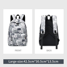 Load image into Gallery viewer, Playful Meow - Cat Print School Bag- Review
