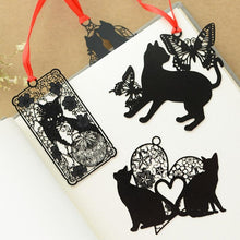 Load image into Gallery viewer, Playful Meow - Cat Shadow Play Metal Bookmark- Review
