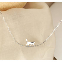 Load image into Gallery viewer, Playful Meow - Cat Walk Clavicle Necklace (925 Silver)- Review
