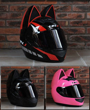 Load image into Gallery viewer, Playful Meow - Cat Woman Full Face Motorcycle Helmet- Review
