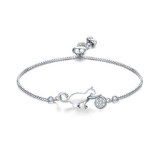 Load image into Gallery viewer, Playful Meow - Cat and Ball Charm Bracelet- Review
