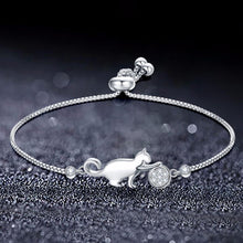 Load image into Gallery viewer, Playful Meow - Cat and Ball Charm Bracelet- Review
