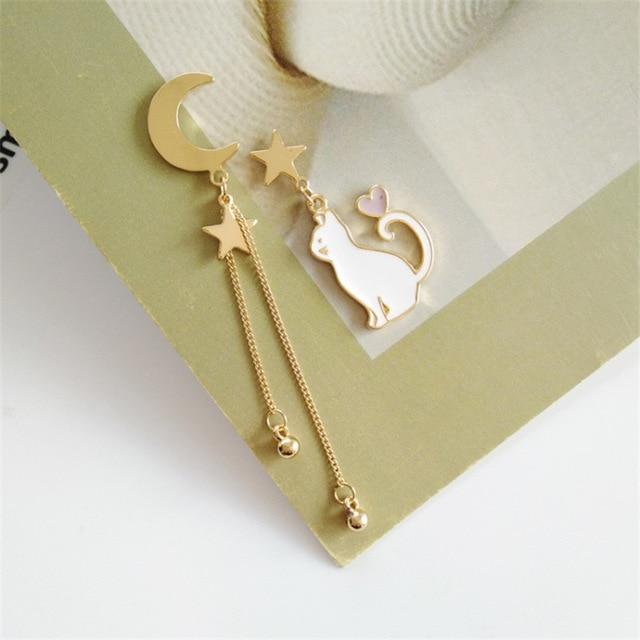 Playful Meow - Cat in Starry Moon Earrings- Review