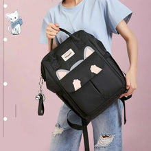 Load image into Gallery viewer, Charming Cat Print Waterproof Backpack
