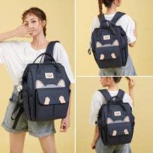 Load image into Gallery viewer, Charming Cat Print Waterproof Backpack
