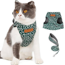 Load image into Gallery viewer, Playful Meow - Classic Japanese Print Cat Harness Vest and Leash [Escape Proof]- Review
