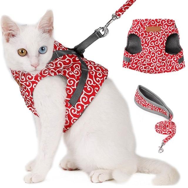 Playful Meow - Classic Japanese Print Cat Harness Vest and Leash [Escape Proof]- Review
