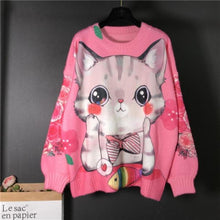 Load image into Gallery viewer, Colorful Kitty Pullover
