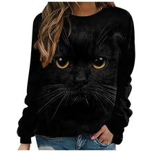 Load image into Gallery viewer, Comfy Vintage Cat Print Pullovers
