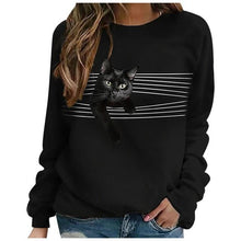 Load image into Gallery viewer, Comfy Vintage Cat Print Pullovers
