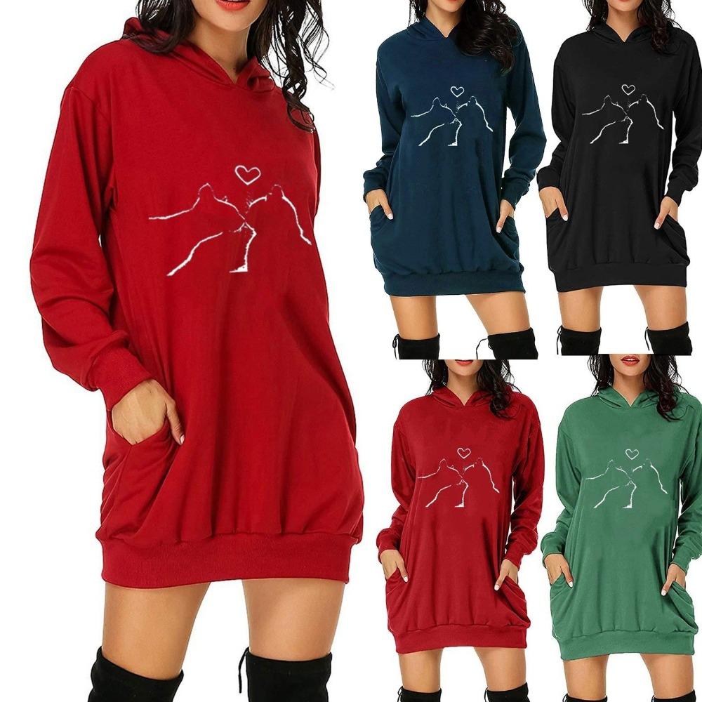 Couple Cats Hoodie Dresses [Plus Size Available] – Playful Meow