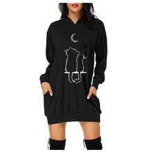 Load image into Gallery viewer, Couple Cats Hoodie Dresses [Plus Size Available]
