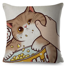 Load image into Gallery viewer, Cuddle Time With Cat Pillow Case
