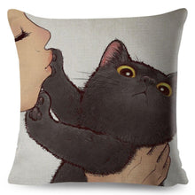 Load image into Gallery viewer, Cuddle Time With Cat Pillow Case
