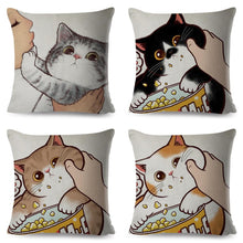 Load image into Gallery viewer, Cuddle Time With Cat Pillow Case
