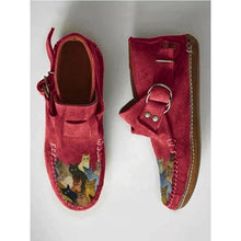 Load image into Gallery viewer, Playful Meow - Curious Cat Leather Buckle Boots- Review
