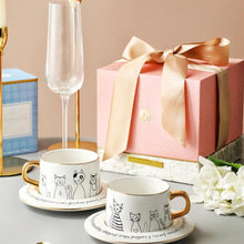 Load image into Gallery viewer, Curious Kitty Mug Set [With Gift Box Option]
