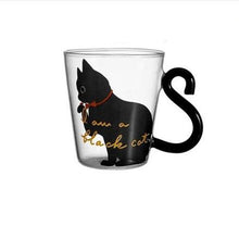 Load image into Gallery viewer, Playful Meow - Curly Tail Glass Coffee Mug- Review

