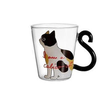 Load image into Gallery viewer, Playful Meow - Curly Tail Glass Coffee Mug- Review
