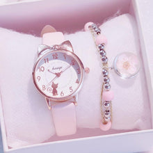Load image into Gallery viewer, Playful Meow - Cute Cat Ear Watch and Bracelet Set- Review
