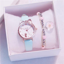 Load image into Gallery viewer, Playful Meow - Cute Cat Ear Watch and Bracelet Set- Review
