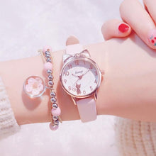 Load image into Gallery viewer, Playful Meow - Cute Cat Ear Watch and Bracelet Set- Review
