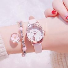Load image into Gallery viewer, Playful Meow - Cute Cat Ear Watch and Bracelet Set- Review
