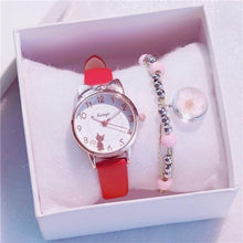 Load image into Gallery viewer, Playful Meow - Cute Cat Ear Watch and Bracelet Set- Review
