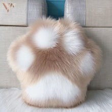 Load image into Gallery viewer, Playful Meow - Cute Cat Paw Fluffy Cushion- Review
