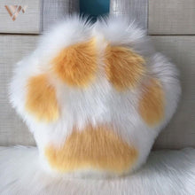 Load image into Gallery viewer, Playful Meow - Cute Cat Paw Fluffy Cushion- Review
