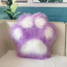Load image into Gallery viewer, Playful Meow - Cute Cat Paw Fluffy Cushion- Review

