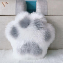 Load image into Gallery viewer, Playful Meow - Cute Cat Paw Fluffy Cushion- Review
