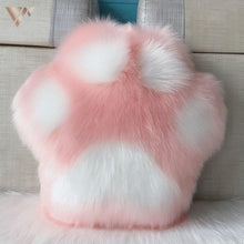 Load image into Gallery viewer, Playful Meow - Cute Cat Paw Fluffy Cushion- Review

