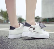 Load image into Gallery viewer, Playful Meow - Cute Meowie Cat Sneaker [Checker Shoelaces]- Review
