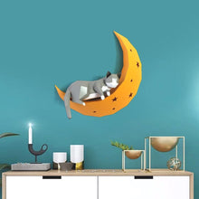 Load image into Gallery viewer, Playful Meow - DIY Cat On The Moon 3D Wall Art- Review
