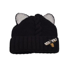 Load image into Gallery viewer, Dazzling Cat Ears Knitted Beanie
