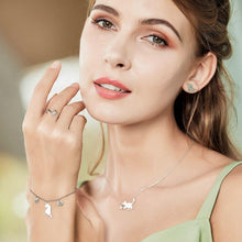 Load image into Gallery viewer, Playful Meow - Elegant 925 Silver Cat Chain Necklace- Review

