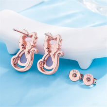 Load image into Gallery viewer, Playful Meow - Elegant Cat Stud Earring with Rose Quartz- Review
