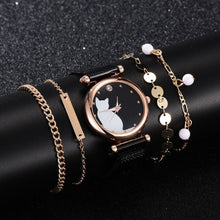 Load image into Gallery viewer, Elegant Kitty Analogue Watch Set

