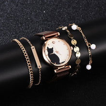 Load image into Gallery viewer, Elegant Kitty Analogue Watch Set
