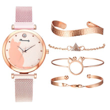 Load image into Gallery viewer, Elegant Kitty Analogue Watch Set
