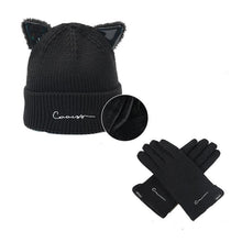 Load image into Gallery viewer, Elegant Velvet Cat Ears Beanie [Set]
