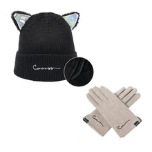Load image into Gallery viewer, Elegant Velvet Cat Ears Beanie [Set]
