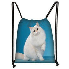 Load image into Gallery viewer, CLEARANCE - Artful Cat Drawstring Bag

