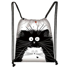 Load image into Gallery viewer, CLEARANCE - Artful Cat Drawstring Bag
