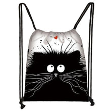 Load image into Gallery viewer, CLEARANCE - Artful Cat Drawstring Bag
