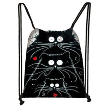 Load image into Gallery viewer, CLEARANCE - Artful Cat Drawstring Bag
