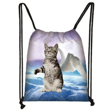 Load image into Gallery viewer, CLEARANCE - Artful Cat Drawstring Bag
